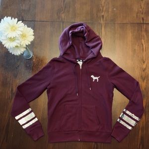 PINK Victoria's Secret Tops - Pink Sequins Hoodie PINK Victoria's Secret Tops - Pink Sequins Hoodie